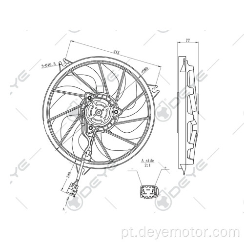 Motor do ventilador do radiador Denso para Peugeot 206